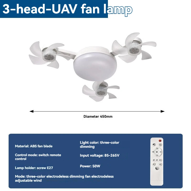Nordic E27 Ceiling Fan Light