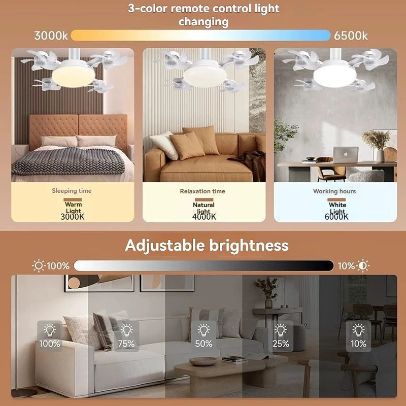 Nordic E27 Ceiling Fan Light